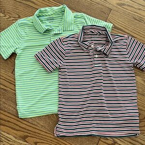 Crewcuts Kids Striped Polo Shirts - Green & Blue and Red, White & blue.